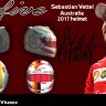 Sebastian Vettel original game helmet fix + black gloves