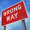 NO Wrong Way sign