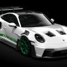 Skin for Porsche 992 GT3 RS white, green