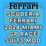 FERRARI 2024 MIAMI GP RACE SUITS AND HAT