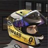 Gold Chrome Leopard Racing Helmet