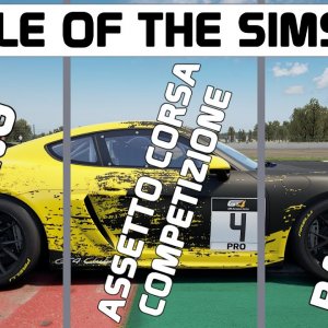 BATTLE OF THE SIMS : We find the best Porsche Cayman GT4 In Sim Racing