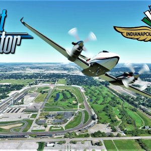 Flying over Indianapolis Motor Speedway (INDY 500) | Microsoft Flight Simulator | 4K