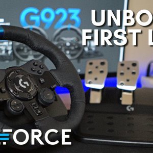Logitech G923 TRUEFORCE unboxing + First impressions - A new wheel for 2020!