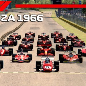 Battle Ferrari F1 Cars (2022-1955) | Monza 1966 | Assetto Corsa Reshade Realistic