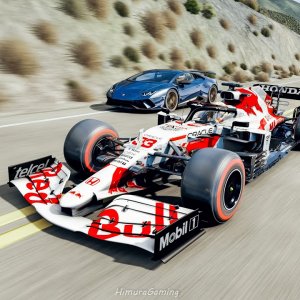 Red Bull Honda Special Livery F1 Car | Pacific Coast 1.0 Free Roam With Traffic | Assetto Corsa