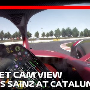 Carlos Sainz's Helmet Cam on Catalunya | #AssettoCorsa
