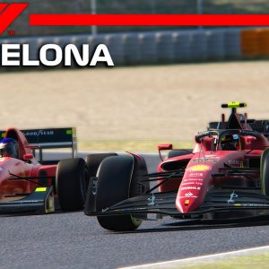 Ferrari F1-75 vs Ferrari F92A | Barcelona Circuit | Assetto Corsa Reshade