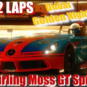 Assetto Corsa - Dubai Golden Nights - SLR Stirling Moss GT Spider - 4k Extreme Quality - JUST 2 LAPS