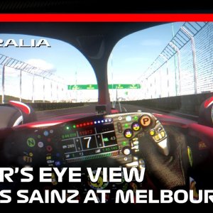 Helmet Cam Action! Carlos Sainz Jr at Melbourne ft. Porpoising | 2022 Australian GP | #assettocorsa
