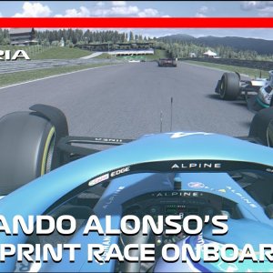 Full Fernando Alonso's Sprint Race Onboard | 2022 Austrian Grand Prix