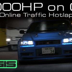 1000HP on C1 | R34 Zilla swerving through traffic | Assetto Corsa online