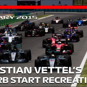 Sebastian Vettel's Incredible Start Recreation | 2015 Hungarian Grand Prix | #assettocorsa