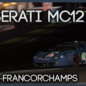 Assetto Corsa Maserati MC12 GT1 Spa-Francorchamps at night Onboard Lap