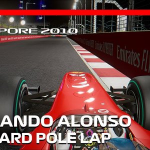 Fernando Alonso Pole Lap at the streets of Marina Bay! | 2010 Singapore Grand Prix | #assettocorsa