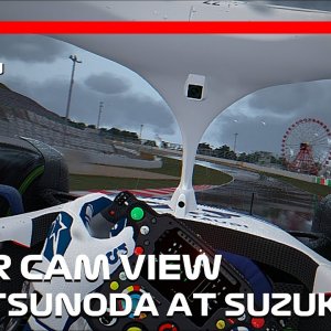Visor Cam: Yuki Tsunoda at Suzuka | 2022 Japanese Grand Prix | #assettocorsa