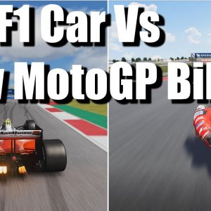 Old Formula 1 Car Versus NEW MotoGP Bike Comparison