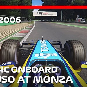 Onboard with Fernando Alonso during Q2 | 2006 Italian Grand Prix | #assettocorsa