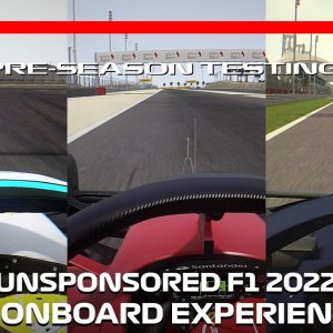 Onboard with Unsponsored F1 2022 Cars in Testing! | 2022 Pre-Season Test Bahrain | #assettocorsa
