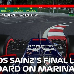 Carlos Sainz's Final Lap Onboard! | 2017 Singapore Grand Prix | #assettocorsa