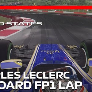 Charles Leclerc Onboard | New Car Mod by @SuzQ| 2017 United States Grand Prix | #assettocorsa