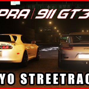700hp Toyota Supra / Porsche 911 GT3RS Street Racing at Shutoko, Tokyo | Assetto Corsa