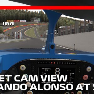 Helmet Cam Action with Fernando Alonso at Spa! | 2021 Belgian Grand Prix | #assettocorsa