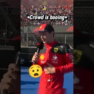 Charles Leclerc Getting Booed in Interview #f1 #formula1 #f1shorts