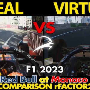 Real VS Virtual | rFactor2 F1 2023 | MONACO COMPARISON | Red Bull RB19