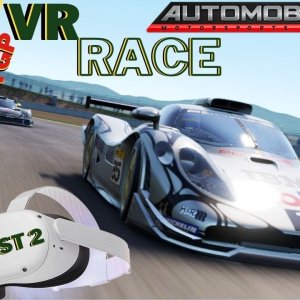 VR Race at Automobilista 2 - GT1 @ 1991 Catalonia with Quest 2 + G29