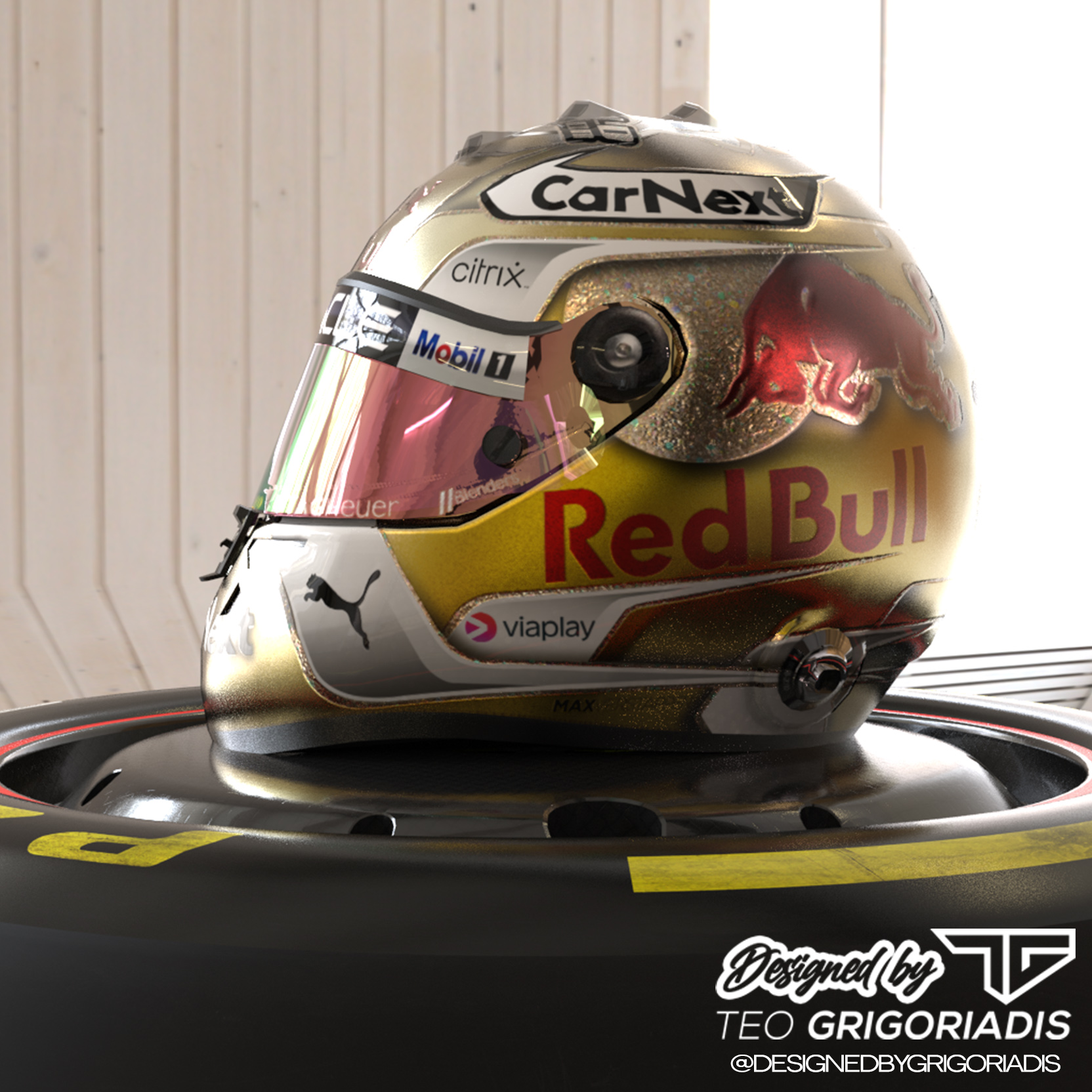 Max Verstappen 2022 World Champion Helmet - ACSPRH Compatible ...