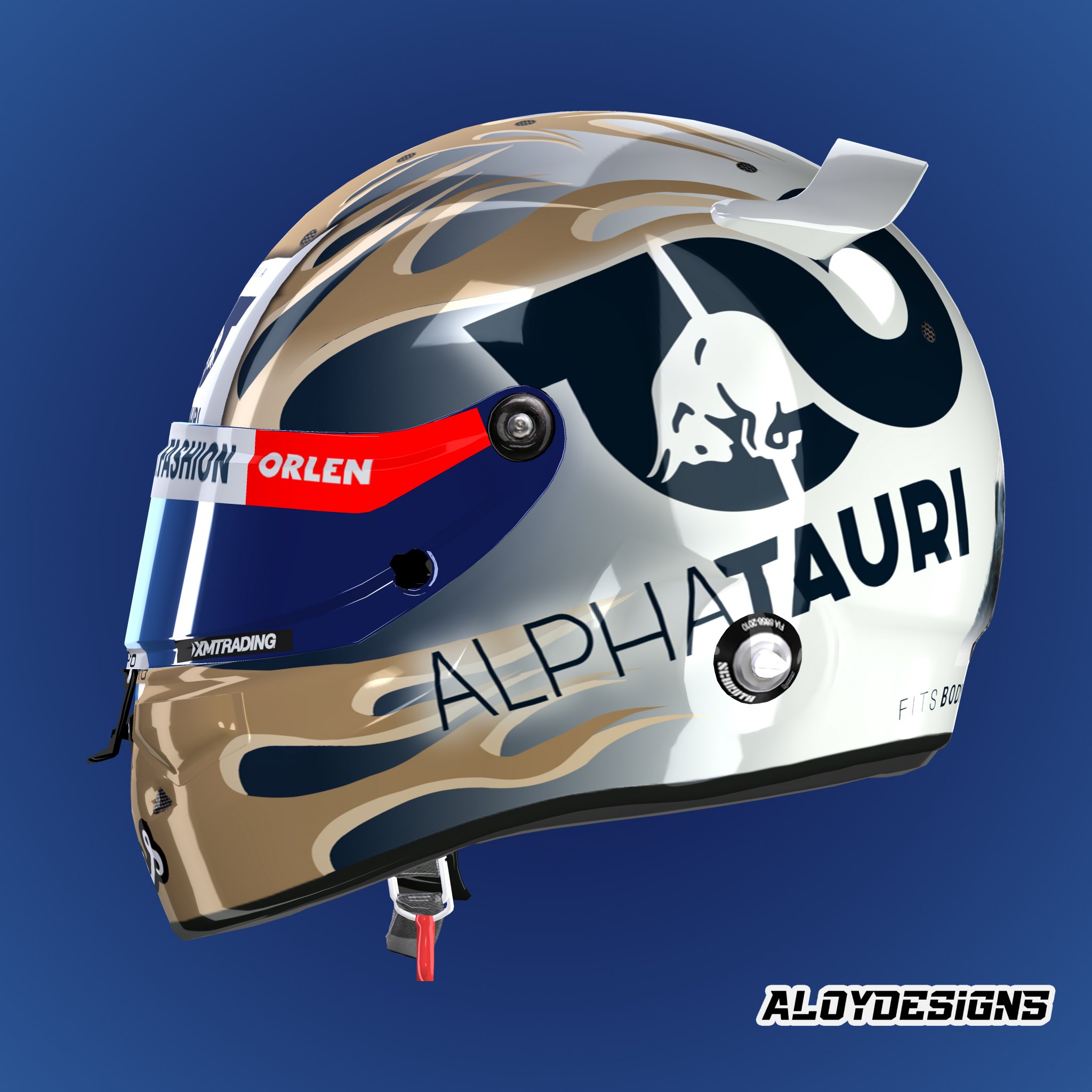 Daniel Ricciardo AlphaTauri Helmet - Schuberth SF2 Pro | RaceDepartment