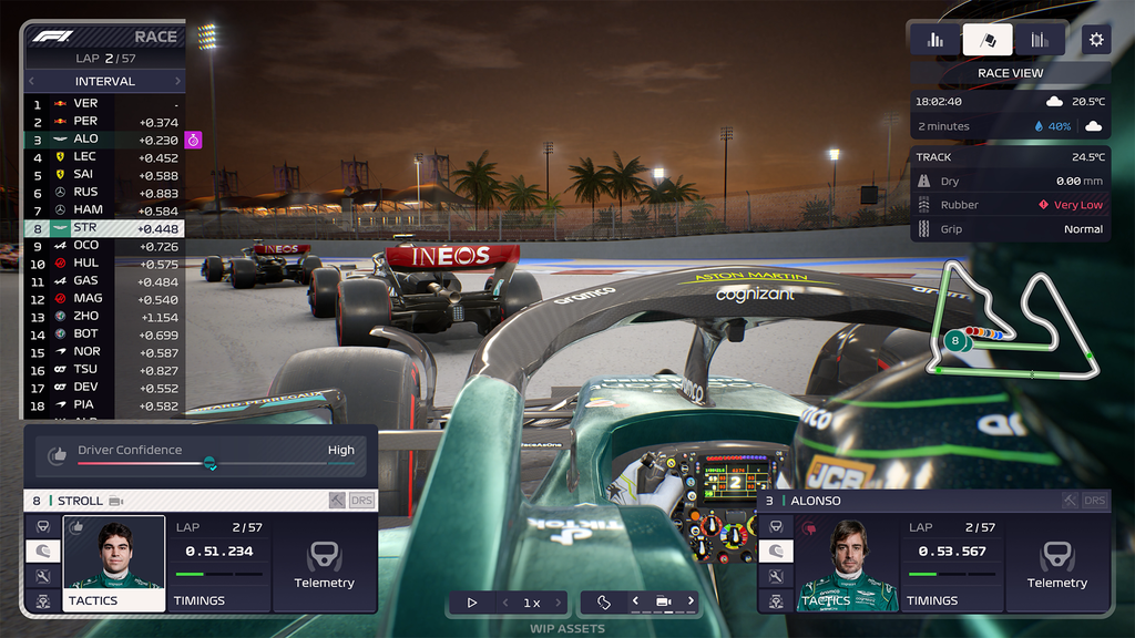 F1 23 Manager Screenshot of Lance Stroll following George Russell & Lewis Hamilton in Bahrain.png