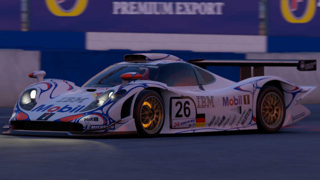 Porsche 911 GT1 98 with glowing brake rotor in Automobilista 2.png