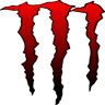 Red Monster Energy Mercedes