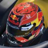 Max Verstappen Custom Red Bull Orange Helmet & Cap