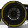 Black Rims & Yellow Marked Pirelli Tires for Tatuus FA01