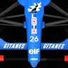 Ligier Gitanes JS33B livery for RSS Formula 1990 V12