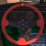 Lotse Red Suede Steering Wheel