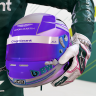 Custom Purple/White helmet (Aston Martin sponsors)