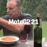 Man Eating In Rain Video For Menu