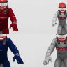 Fantasy/semi-fictional Formula 1 gloves and suits