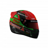 FERRARI custom helmet black, green and red