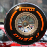 2013 Pirelli hard tyres (orange)