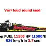 Top FUEL 11500 HP Dragster