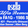 F1 1986 | Osella FA1G | RSS Formula 1986