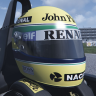 Senna & Dumfries Driversuits, gloves and Helmets.