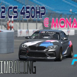 BMW M2 CS 450HP 2 laps @ Monaco GP Onboard rfactor2