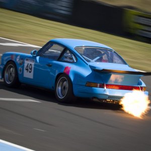 Flaming Porsche 911, Raymond Boyd