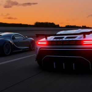 [VR] Bugatti Centodieci vs Bugatti Chiron Nardo top speed battle